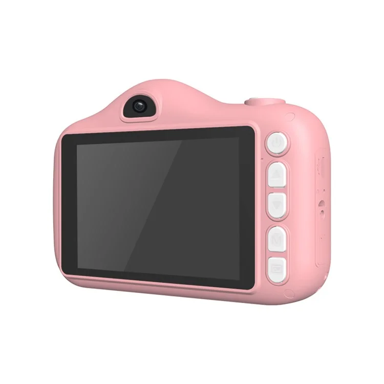 X600 3.5-inch Large Screen Kids Camera 1080P Digital Video Camera Educational Toys (without TF Card) - Pink