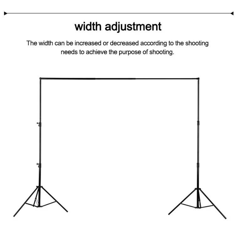 3m 3 Section Telescopic Aluminum Alloy Background Support Cross Arm Crossbar for Background Cloth Frame