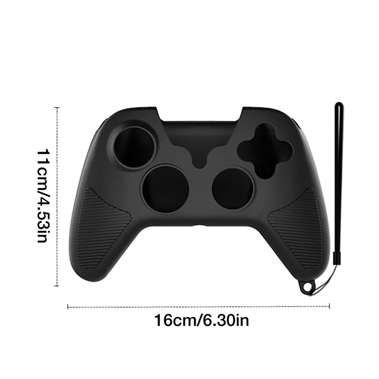 V2 Anti-Slip Grip Silicone Cover Protector Case for SONY PS5 Controller - Black