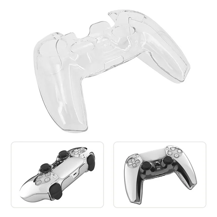 For PS5 Game Controller Transparent PC Cover Gamepad Splittable Protective Case