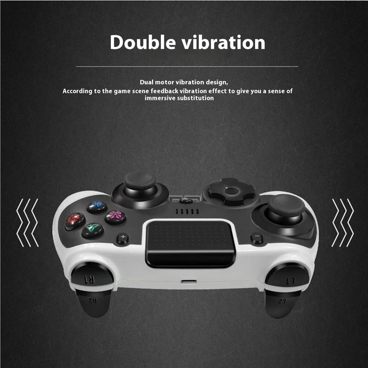 HY-3106 6-Axis Wireless Bluetooth Gaming Controller for Switch, PS4, Android - Black