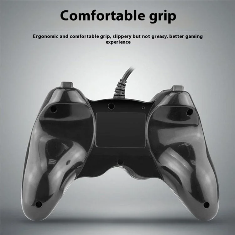 HY-9018 USB Wired Gamepad Six-Axis Gyroscope Dual Vibration Game Controller for PS4 / PS3 / Nintendo Switch / PC / PC360 / Android