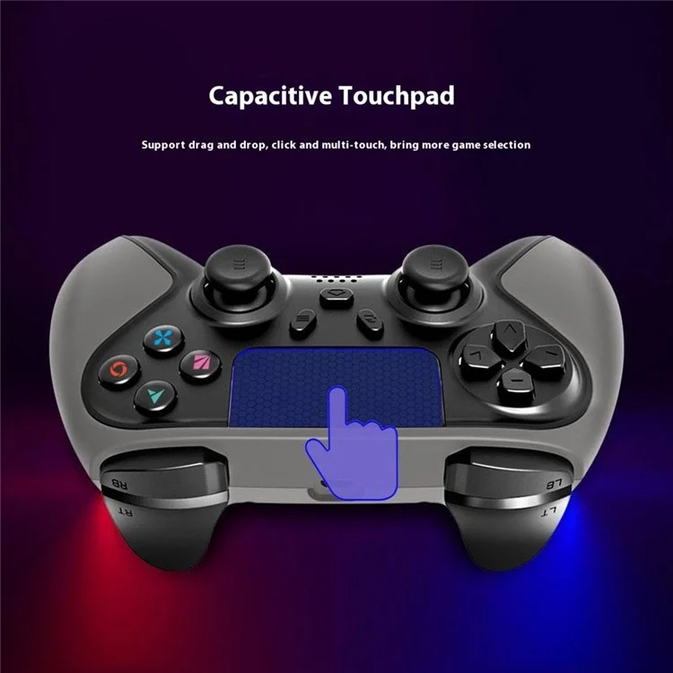 HY-3116 For PS4 / iOS / Android / PC Bluetooth Gamepad Dual Vibration Six-Axis Game Controller - Black