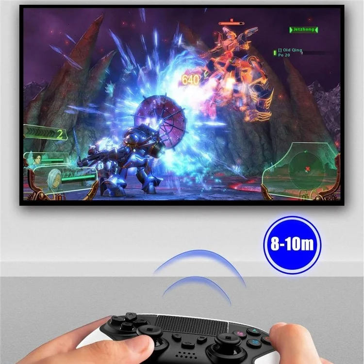 HY-3116 For PS4 / iOS / Android / PC Bluetooth Gamepad Dual Vibration Six-Axis Game Controller - Black