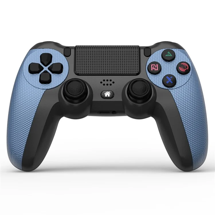 KM048 Bluetooth Wireless Controller for PS4 Cordless Game Handle 4.0 with Light Bar Support 6-axis, Vibration Function - Blue