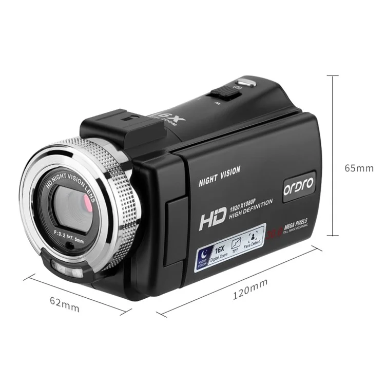 3.0 Inch 1080P Full HD Video Camera EU Plug Support Night Vision Vlogging Camera Recorder Home Camcorder