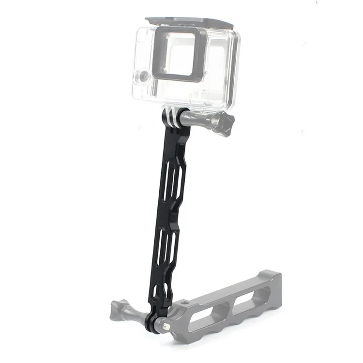 Q25577 for Gopro Hero 9/8/7/6 Aluminium Alloy Extension Arm Helmet Mount Lengthened Rod - Black