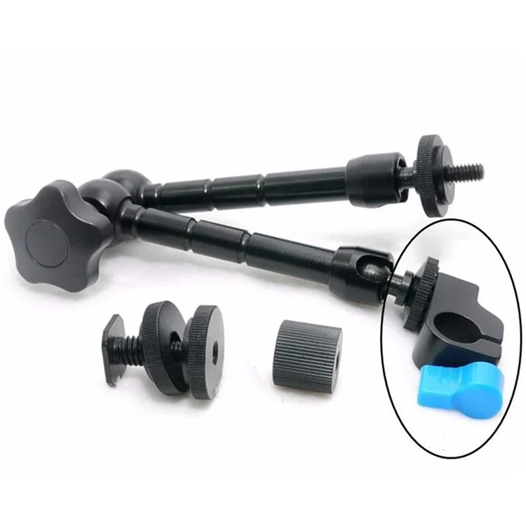 F189 1 / 4" Screw Thread Mount 15mm Rod Clamp Holder for DSLR Camera Rig Rail Magic Arm Support