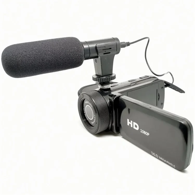 D100 2.4-inch HD 1080P Video Camera with Microphone 16X Digital Zoom Camcorder