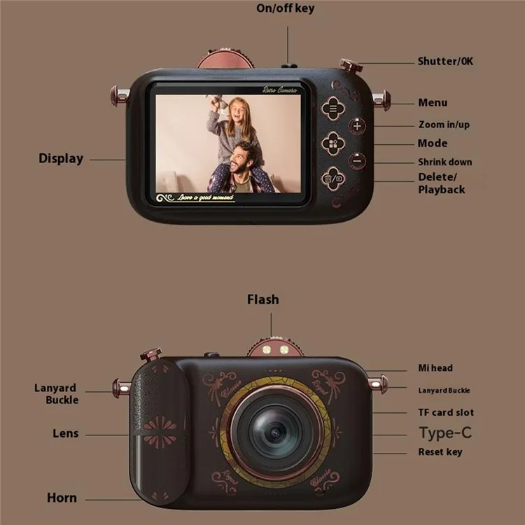 NVC400 5K Digital Camera 96MP 50X Digital Zoom 2.4G WiFi Camera with 64G TF Card