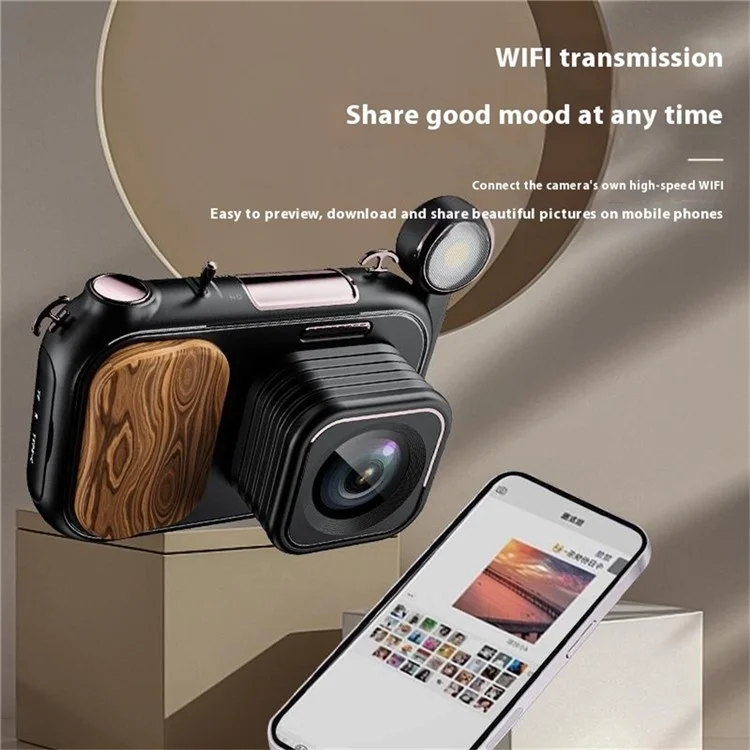 NVC300 5K Digital Camera 96MP 50X Digital Zoom 5G WiFi Camera with 64G TF Card