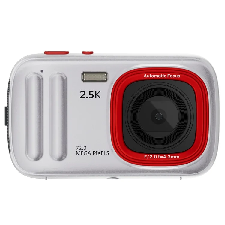 2.5K Digital Camera 72MP 16X Digital Zoom Autofocus Video Vlogging Camera with 2.4 inch Screen - Silver